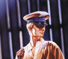 コンサート中のデビットボウイイラスト