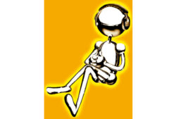 音楽を聴くロボット